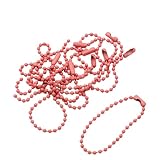 [KUKU工房] カラーボールチェーン キーチェーン ハンドメイド 材料 パーツ 11cm 10本セット (3.さくらピンク)