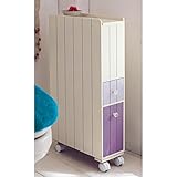 [ベルメゾン] トイレ用品ストッカー　　パープル×アイボリー