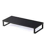 サンワダイレクト モニター台 パソコン台 幅60×奥行25×高さ9.5cm 木製 耐荷重10kg ブラック 100-MR194BK