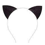 ヘアバンド　ヘアアクセサリー　子供用　女の子　赤ちゃん　猫の耳　8色　可愛い　誕生日　プレゼント　写真撮影 (ブラック)