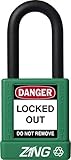 ZING 7035 RecycLock Safety Padlock Keyed Alike 1-1/2 Shackle 1-3/4 Body Green [並行輸入品]