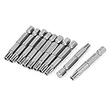 uxcell 磁気 トルクス T型ドライバービット 6.3mm直径六角シャンク 5mm 先端 T30 10本入り