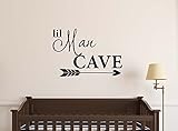 Lil Man Cave 23 x 16 Nursery Baby書道ステッカーFeng Shui壁デカールアート装飾Motivational Inspirationalステッカー装飾レタリングLov