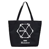 韓流グッズ VIP EXO EX'ACT LAY KAI BaekHyun Chen Chan Yeol D.O. Se Hun XIUMIN SUH ファッション バッグ ハンドバッグ (ブラック)