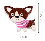 40個の赤ちゃんセーターのボタンの漫画装飾的なボタンのセット、犬（ランダムカラー）