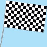 BeistleパーティーアクセサリーCheckered Flagプラスチックwith 22木製スティック11 " x 17 "