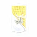 Infantissima Hooded Towel, Gingham Yellow by Infantissima
