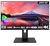 JAPANNEXT 27インチ モニター 4K UHD 3840x2160解像度 IPS ディスプレイ (KVM/HDMI/USB-C 給電 (65W) / DisplayPort/VESA対応/ブルーライトカット) JN-IPS273UHDR-C65W
