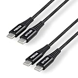 1m＋2mセット USB Type-C ケーブル PD100W対応 CtoC タイプC USB-C USB2.0 高耐久 メッシュケーブル 急速充電 STYLED (1m＋2mセット)