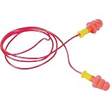 【ケース販売】TRUSCO(トラスコ) 耳栓 3段フランジタイプ コード付 25dB TEF25H×100組 ピンク
