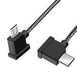 Anbee リモコン 送信機データケーブル (iOS コネクター/Micro USB コネクター/USB Type-C コネクター) DJI Neo/Mavic 3 / Air 2 2S / Mavic Mini 2ドローンに対応 (Micro-USBコネクタ16cm)