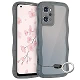 HILEGENER for OPPO Reno 9A/7A かわいい ケース うねうね レンズ保護 耐衝撃 オッポ Reno 7A / 9A 用滑り止め スマホケースウェーブ デザイン 手にフィット TPUカバー 韓国 可愛い シリコンバンパー 波状エッジ ソフトシェル ケース 人気 落下防止 ストラップホール付き(おっぽ oppo ネノ7A /9A-ブラック)