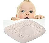 Happylifehere 向きぐせ防止クッション 天然ラテックス枕 天然ゴム ベビーピロー ベビー枕 赤ちゃん 絶壁防止 寝姿を矯正 25*29*5 頭の形が良くなる (TYPE A)