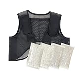 [スタリオン] 保冷ベスト 冷却ベスト アイスベスト 保冷剤 ベスト 暑さ対策 熱中症予防 クール ベスト 涼しいベスト 軽量メッシュ インナー ウェア 薄手 作業着 真夏日 猛暑 冷感 ひんやり 涼しい 夏 冷たい スポーツ クールベスト レディース (ブラック保冷剤あり)