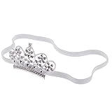 Lovoski ヘアバンド　ラブリー　伸縮性あり　子供用　ファッション　贈り物　柔軟　快適　全２色 - 白とシルバー