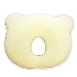 GRATITUDE ベビーピロー くまさん かわいい 赤ちゃん 枕 ドーナツ型 低反発 絶壁防止 (イエロー)