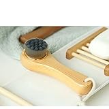 高級竹炭極細洗顔ブラシLinsnField毛穴角質美顔器洗顔器 フェイス/メイクブラシ 筆洗顔 毛穴ケア 泡洗顔用ブラシ 黒ずみ クレンジング 美容グッズ 美肌 毛穴もスッキリ 手動/長柄 プレゼント