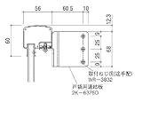 YKKAP窓まわり 窓手すり 手すりI型 ポール 木製戸袋用取り付け部品：2K-6375D [YW]ホワイト