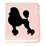 CafePress – プードル – スーパーソフトベビー毛布、新生児おくるみ ピンク 08288559106832E