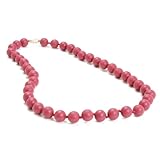 Chewbeads Jane Teething Necklace, 100% Safe Silicone - Spiced Wine by Chewbeads