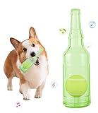 JOYSTECH 犬 おもちゃ 犬 音の出るおもちゃ 噛むおもちゃ 壊れにくい 洗える 噛んで遊ぶ ストレス解消 ボトル 犬 デンタルケア 運動不足解消 ボール付き 耐久性 安全 小型犬に適用 ゴムおもちゃ お誕生日プレゼント 犬 清潔 安全 頑丈 知育玩具 (グリーン)