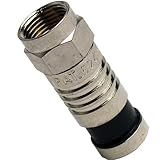Platinum Tools 28006J F RG6 Compression Connector, Nickel 75/Jar, Pack of 75 by Platinum Tools