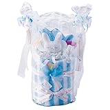 赤ちゃんの城 ギフトセット タオルケーキシリーズ リボンケーキ サックス