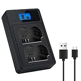 UtsuroiTech NP-FZ100 充電器 カメラバッテリー用充電器 LCD電池残量表示 カメラ電池充電器 2つのバッテリー 同時充電 α7CII、α6700、α7C、α7CR、α7III、α7IV、α7SIII、α9II、α9III、α7RIV、α7RIII、FX3、FX30、ZV-E1、ZV-E10M2、α1対応 バッテリー充電器 USB/Type-Cケーブル付き (NP-FZ100)