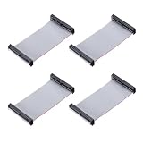 uxcell フラットケーブル 2.54mmピッチ フラットリボンケーブル IDC 50mm x 10cm 40ピン FC/FC ワイヤー コネクター PC LEDディスプレイ用 4個入り