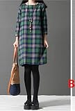 『Vision』マタニティウェア 服 　春秋冬 　　マタニティ 長袖　 ワンピース 妊婦服P034 (M, B)