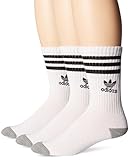 Adidas Youth Originalsクルーソックス3パック) L ホワイト