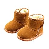 jeleuon Baby Little Boy Girl Pure厚み付けファー冬雪ブーツ（9 – 72ヶ月） US サイズ: 21:9-12months カラー: ブラウン