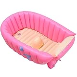 Junda ベビー用品 ふかふかベビーバス ビニール (レッド)