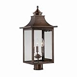 Acclaim 8317CP St. Charles Collection 3-Light Post Mount Outdoor Light Fixture, Copper Patina [並行輸入品