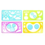 フィアモス 4Pcs Spirograph幾何学的な定規の描画テンプレートステンシルDIYの子供生徒用ステーショナリー教育玩具ストレスリリーフ