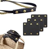 バッグ 持ち手 カバー 革 3枚セット ハンドル カバー レザー ハンドバッグ ビジネスバッグ トート バッグ 取っ手 カバー 滑り止め メンズ レディース ブラック