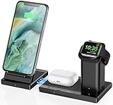 AGPTEK ワイヤレス充電器 3 in 1 充電 スタンド iphone充電器 airpods pro充電器 iphone 充電スタンド