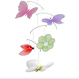 Butterfly Dragonfly Ladybug Flower Bee Jewel Nylon Mesh Mobile Decorations Decorate Baby Nursery Bed