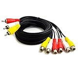 bronagrand 3 RCAオスジャックto 6 RCAメスプラグスプリッタオーディオビデオAVアダプタケーブル1メートル