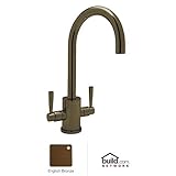 Rohl U.4213LS-EB-2 A1452Lmstn-2 U.4213Ls-2 Perrin and Rowe Bar Faucet with Metal Lever Handles, Engl