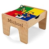 KidKraft Personalized 2-in-1 Activity Table with Brown Serif - Michael [並行輸入品]