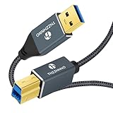 Thzzhnno USB 3.0 A to USB B ケーブル 0.5M USB A オス to USB B 3.0 オスプリンターケーブルドッキングステーション、外付けハードドライバー、スキャナー 対応