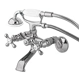 Kingston Brass KS265C Clawfoot Tub Wall Mount Faucet, Polished Chrome [並行輸入品]
