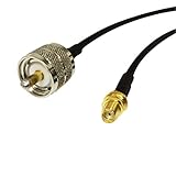 YOKEL RG142 同軸ケーブル SMAメス to UHF オス F/Mアダプタ 20cm