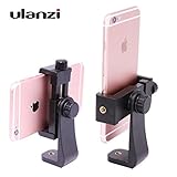 Ulanzi スマートフォンホルダー iPhone用三脚スタンド 三脚・一脚用ネジアダプター 360度回転可能 自撮り棒用 instagra