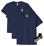 [グリマー] ＵＶドライTシャツ 3枚組 Sportsソックスセット ネイビー L