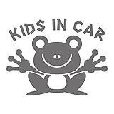 imoninn KIDS in car ステッカー　【パッケージ版】　No.22　カエルさん　（シルバーメタリック）