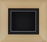 BabyRice Deepボックス表示フレームfor 2d 3d ArtオブジェクトMedal Keepsake Baby Casts 1st Bootees花Natural Pine /ブラックマウ