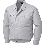 JIS T 8118 綿 ポリ混紡制電空調服 リチウムバッテリーセット 【カラー：シルバー サイズ：L】 スポーツ レジャー DIY 工具 作業着 top1-ds-1874491-ah [簡素パッケー