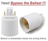 6-pack E-simpo® Gx24q to E27/E26 Lamp Base Converter,15.5mm 4pin,g24 to E27/E26 Adapter, G24q to E27
